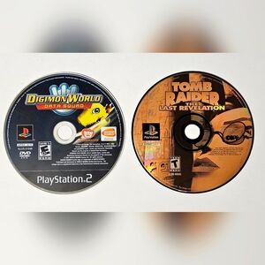 Digimon World: Data Squad (PS2) & Tomb Raider: The Last Revelation (PS1)